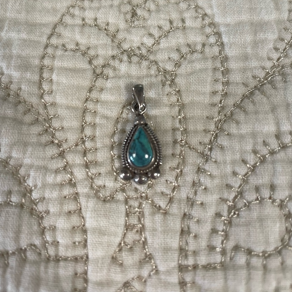 Turquoise Dainty Pendant - Picture 7 of 8